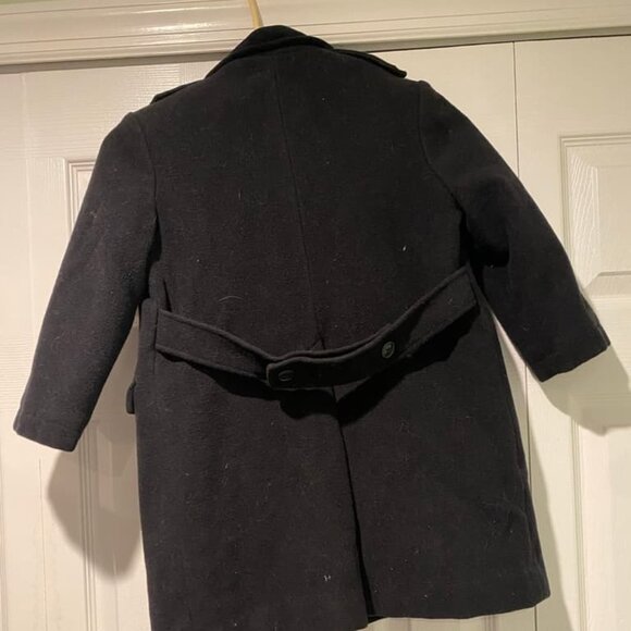 Black Toddler Pea Coat - Picture 2 of 5